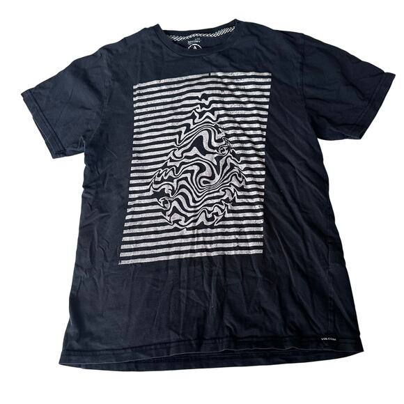 Volcom black Short Sleeve Logo Tee - large - Picture 1 of 4